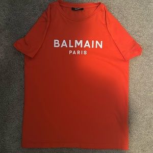 Balmain Tee (Hot Orange) Size Mens-Small